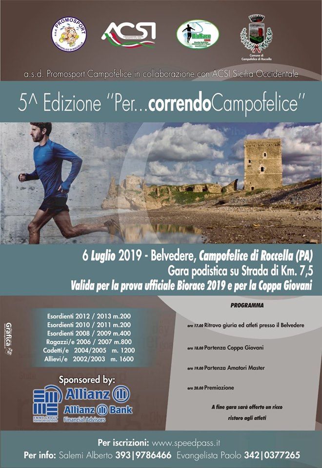 ATLETICA, AL VIA LA "PER...CORRENDO CAMPOFELICE"