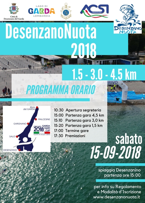 BRESCIA, A SETTEMBRE LA 5^ EDIZIONE DI DESENZANONUOTA 2018