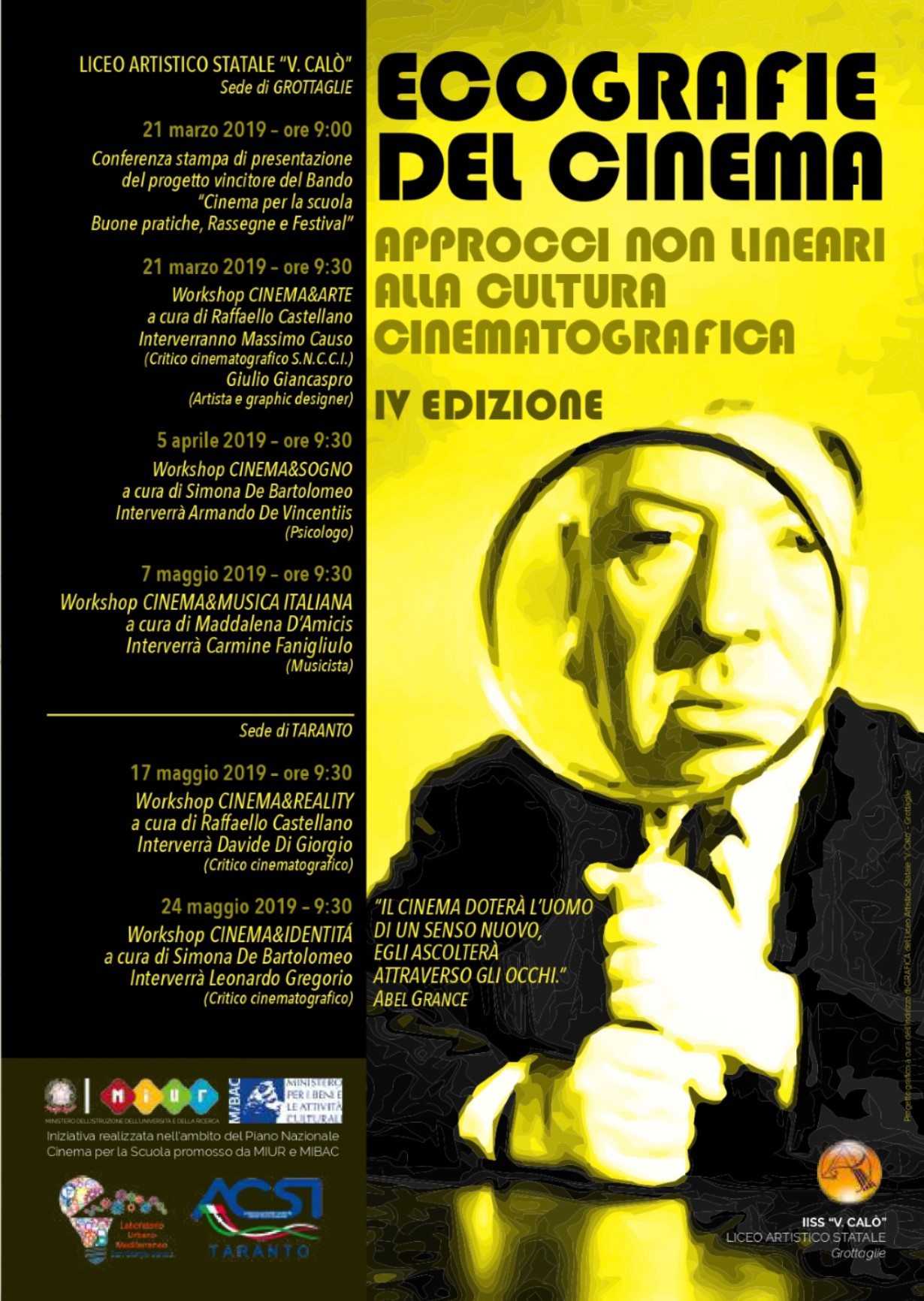 "CINEMA & SOGNO", 2° APPUNTAMENTO DEL PROGETTO ACSI LABORATORIO URBANO MEDITERRANEO