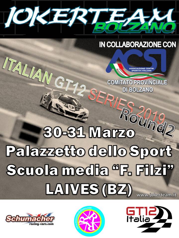 BOLZANO, IL 30/31 MARZO TORNA L'ITALIAN GT12 SERIES