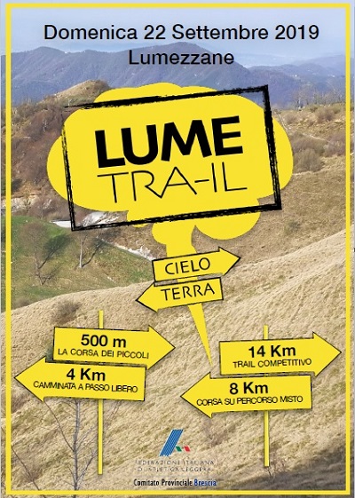 LUMEZZANE, AL VIA LA 1^ EDIZIONE DEL LUME TRA-IL