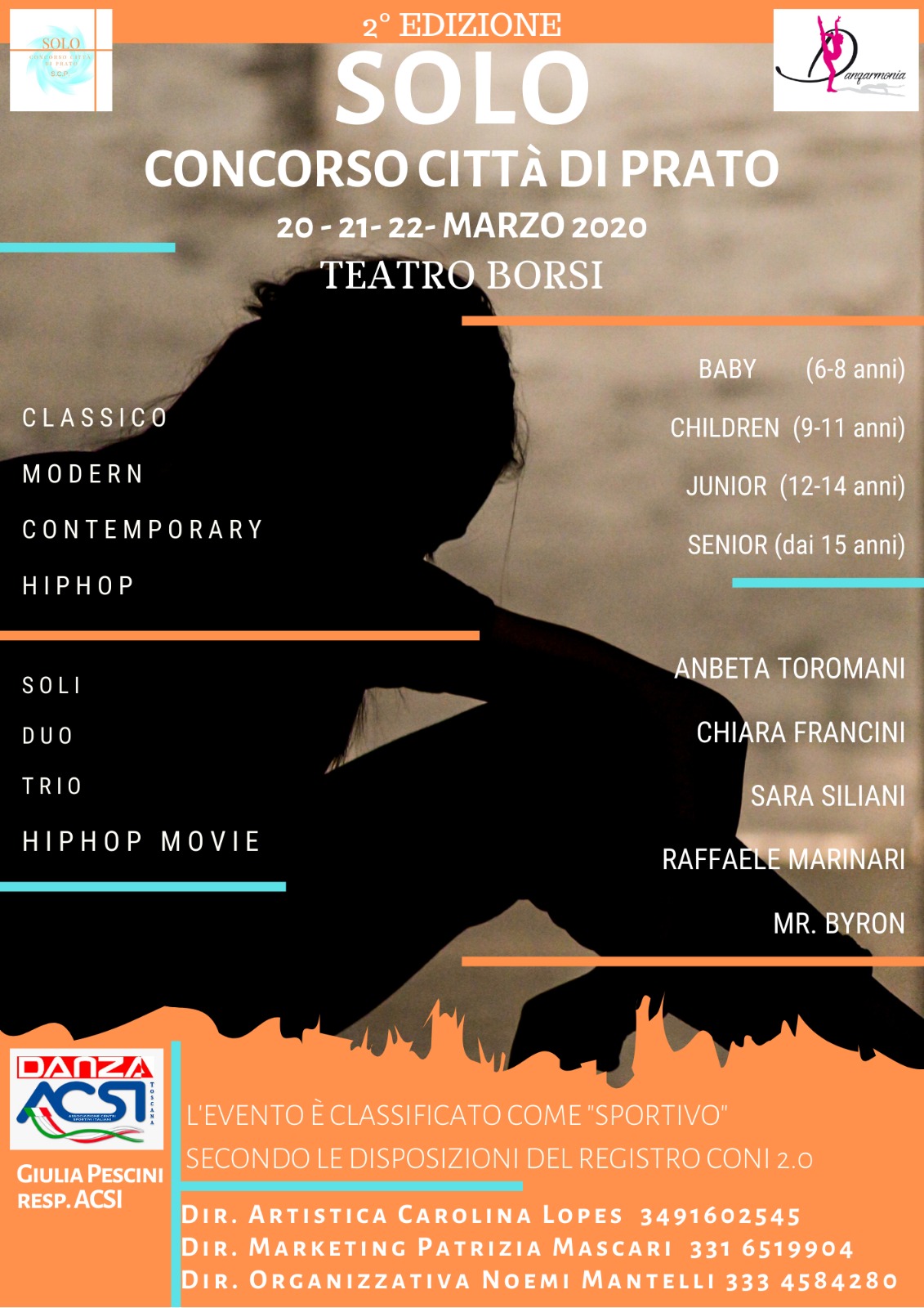 ACSI DANZA PRESENTA LA 2°EDIZIONE DI SOLO, CONCORSO CITTA' DI PRATO