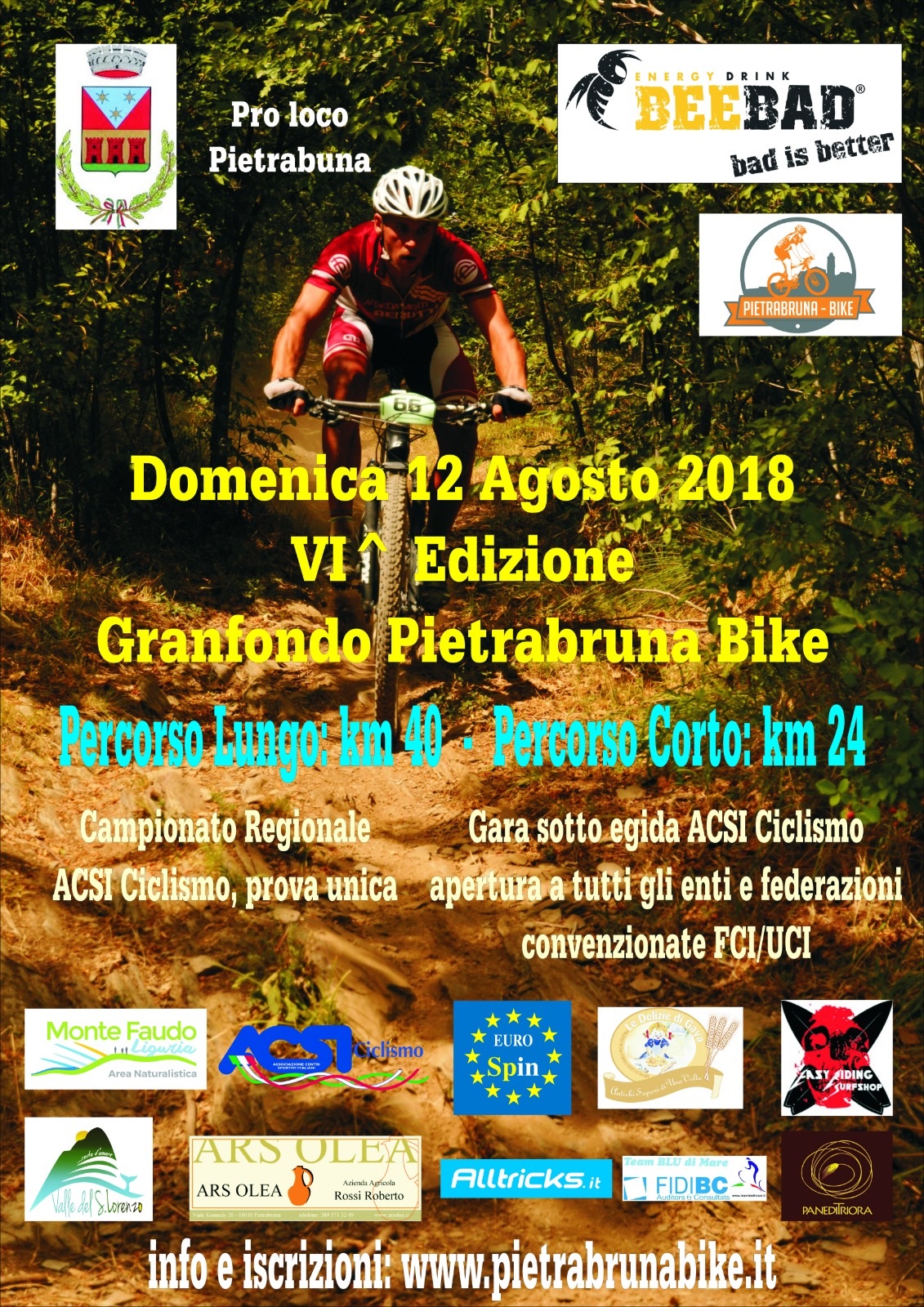 CICLISMO, IN SCENA LA 6^ EDIZIONE DELLA GRANFONDO DI MOUNTAINBIKE “PIETRABRUNA BIKE”