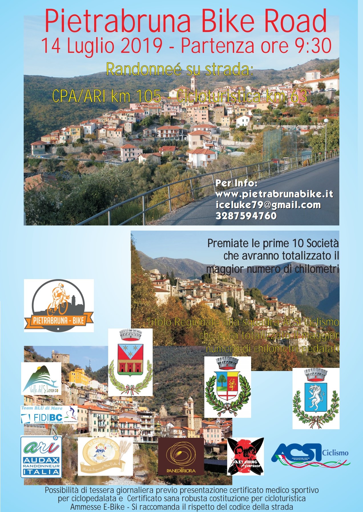 PIETRABRUNA, AL VIA LA RANDONNE' BIKE ROAD