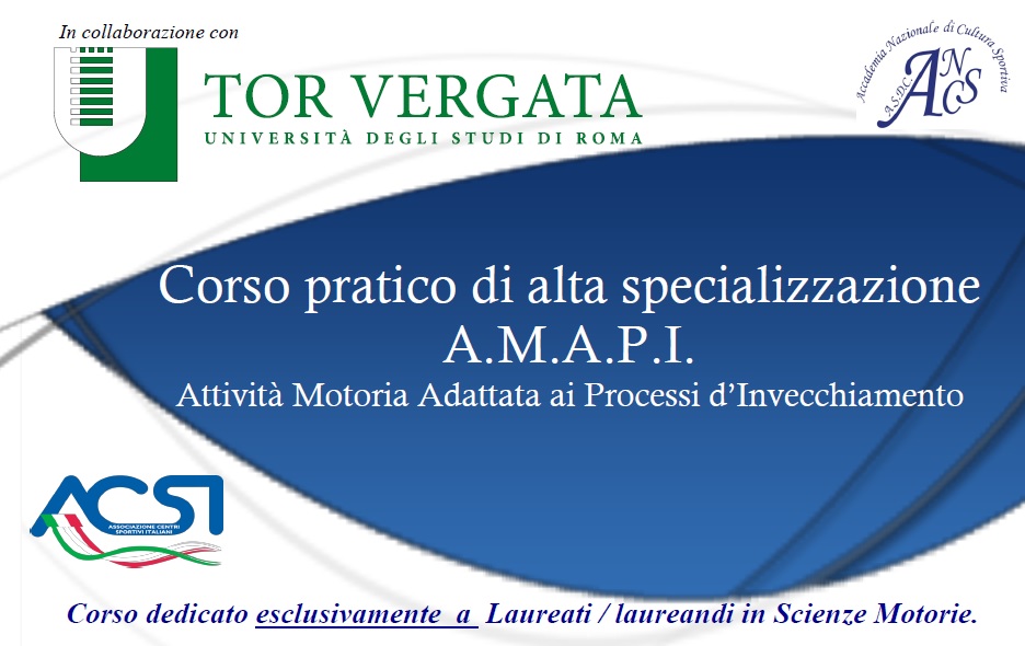 TOR VERGATA, CORSO PRATICO DI ALTA SPECIALIZZAZIONE A.M.A.P.I.