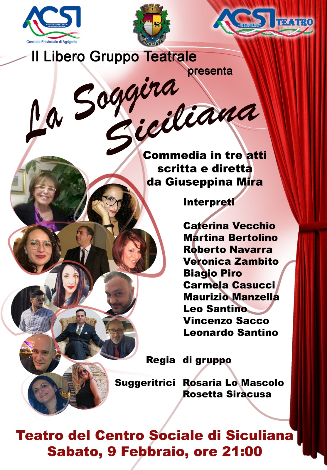 SICULIANA, IL LIBERO GRUPPO TEATRALE PRESENTA "LA SOGGIRA SICILIANA"