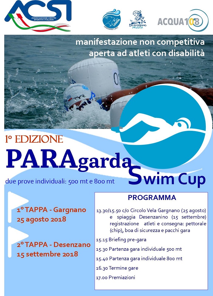 NUOTO, CONTO ALLA ROVESCIA PER LA 1^ EDIZIONE DELLA PARAGARDA SWIM CUP
